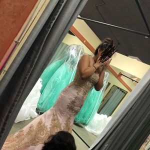 Formal light pink dress